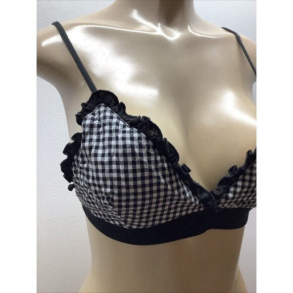 Forever 21 Womens Top Size Medium Spaghetti Strap W/Ruffle Trim Preloved - Picture 2 of 4